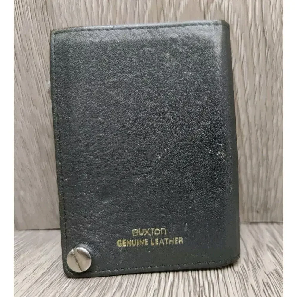 Buxton Card Wallet 10 Plastic Wallet Inserts Holds 20 Card Brown Men's‎ Minimal